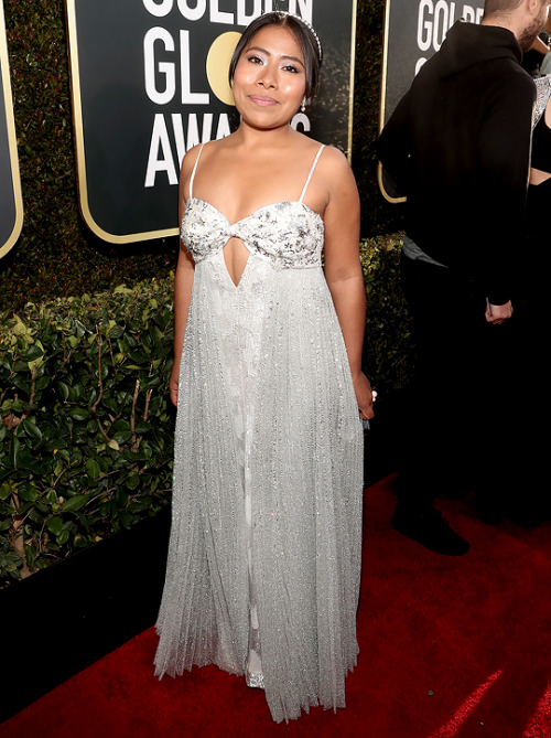 lucreciasmartel:Yalitza Aparicio arrives to the 76th Annual Golden Globe Awards held at the Beverly 