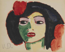 artimportant:  Kees van Dongen - Visage de femme [Face of a woman], 1910 