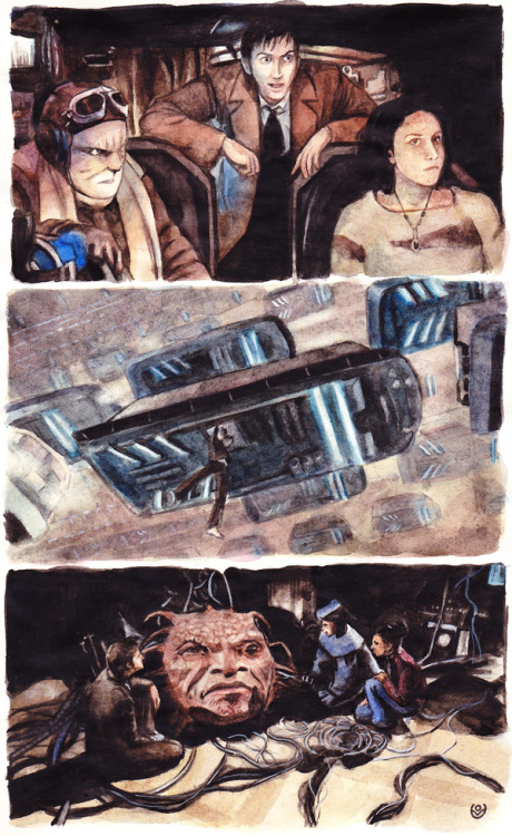 johannesviii:johannesviii:Small watercolor paintings based on screencaps from the Doctor Who episode