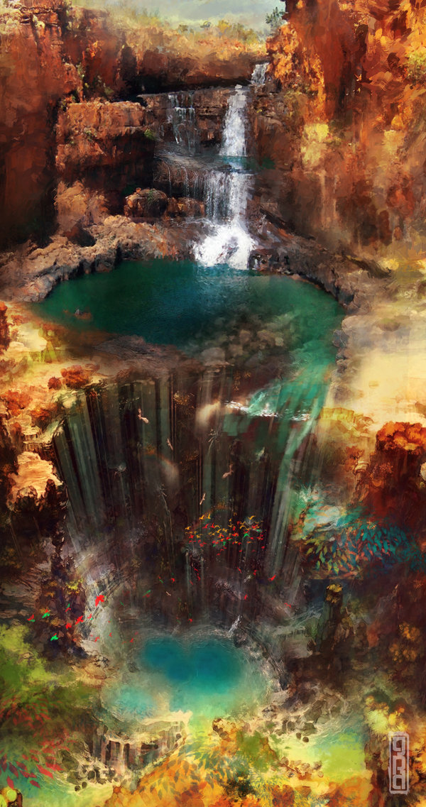 awesomedigitalart:  Hidden Falls Alternate by TavenerScholar 