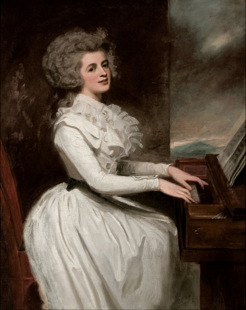 Three portraits by George Romney;Unknown lady, c. 1786Charlotte, Mrs. Thomas Raikes, 1787 and Cather