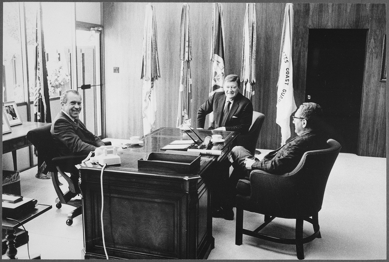 Richard M. Nixon and Henry Kissinger meeting with Marion &ldquo;John&rdquo;