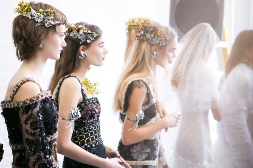 runwayandbeauty:Backstage at Rodarte Fall 2016, New York Fashion Week. 