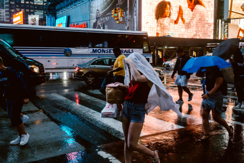 Downpour in Times Square. July 2019. by @illkonceptinc