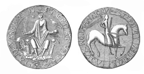 Great Seal ofKing Stephen of England (reigned 1135 – 54).Stephen ofBoulogne was born during the 1090