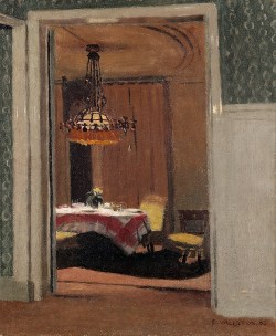 Amare-Habeo:  Félix Edouard Vallotton (1865 - 1925) - Dining Room, Evening (Salle