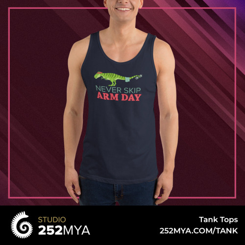 This summer, show off your guns and your love for palaeontology with our tank tops! Choose from a va