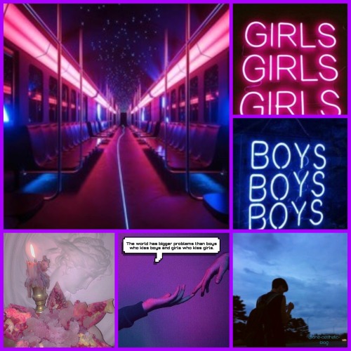 one-aesthetic-blog:A Bisexual Punk mood board for anon! Pictures aren’t mine and credit goes to orig