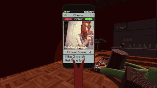 alpha-beta-gamer:  Snakedate is a ridiculous dating simulator made for the Ludum