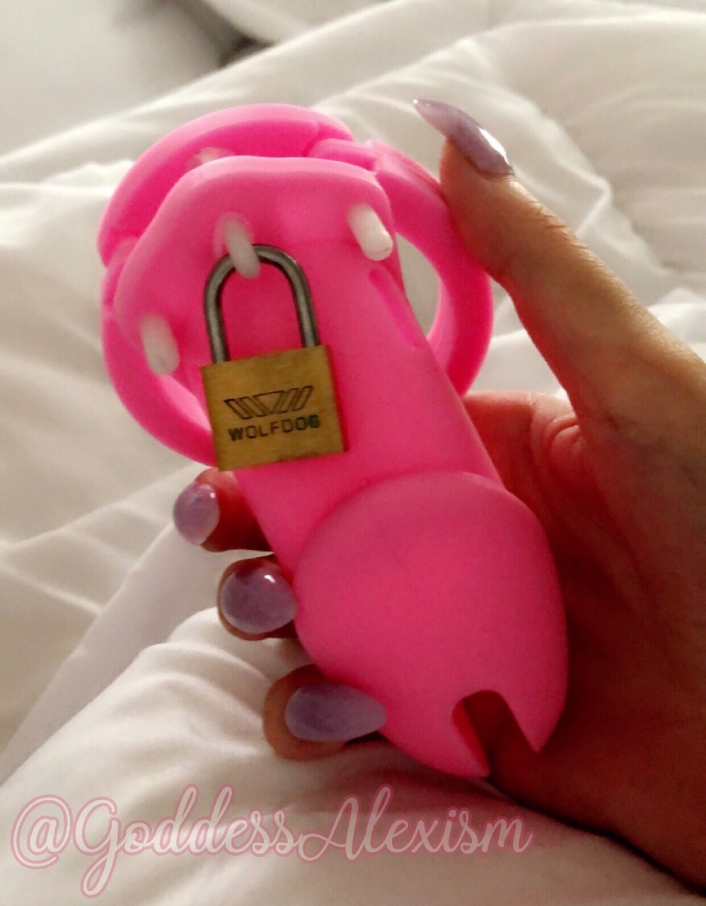 pantiesforlife:  sexy-goddess-girls:  goddessalexism:  I love hot boys in cute pink cages 💞🔒   Yes please    I’d like a pink cage 