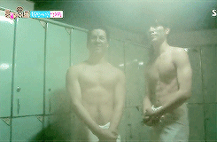 kittenyeong:  Jackson and KangJoon showing off their bodies *screams* 