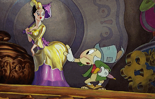 theretrodisney:Oh, hum, hm… beg your pardon! - Pinocchio (1940)