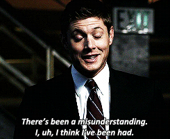 geekishchic:  faerygism:  geekishchic:  Actual Supernatural scene,  I thought it was Benny for a second.  The comment that launched a thousand fanfics. 