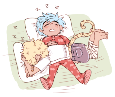 ladyinverse replied to your post: hey friendsif u want to send me tiny d…Monochrome and Sea Monkey naptime!! i hear “naptime” and think of babies uwu