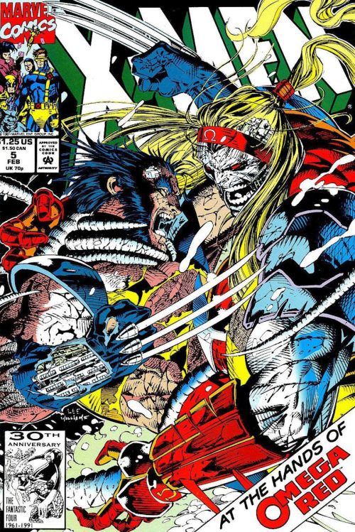 jimleecomics: X-Men covers 1-5 (1991)Jim Lee – penciler Scott Williams – inker  Joe Rosas – colorist