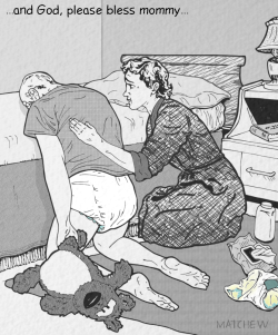 dominaneravelen:  matchewsstudio:  Before bed…*YAWN* Goodnight tumblr…  Awww…Sweetheart you are a tired little one tonight aren’t you?…You almost fell asleep when Mummy was changing you into your bedtime nappy…Come on then sweetheart…Let’s