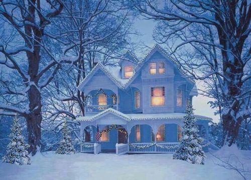 Taramysweetlove:“Winter Houses”.                Victorian 