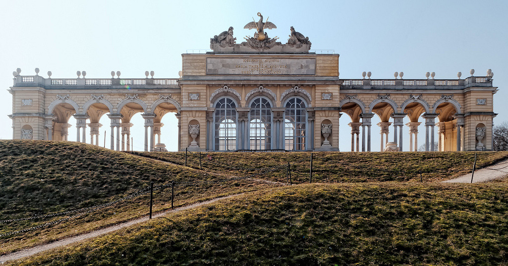 europeanarchitecture:  The Schönbrunn Palace Garden Gloriette - architect Johann
