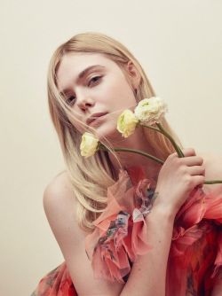 midnight-charm:   Elle Fanning photographed by Sofia Sanchez &amp; Mauro Mongiello for  Harper’s Bazaar Germany May 2018     Stylist: Kai MargranderHair: Jenda AlcornMakeup: Ismael Blanco   