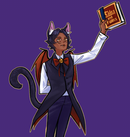 Another attack for artfight! Thirteen the bookish guild master belongs to @blue-star-charmer-art​