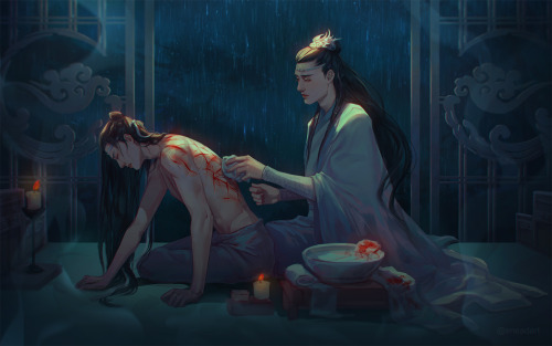 I draw Yunmeng Heroes and now it is the turn of Two Jades. I wanted to draw this scene so much my tw