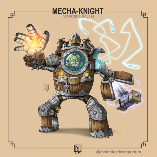 Homebrew subclass D&amp;D 5e : Mecha Knight - ArtificerI’ve been working on many homebrew 