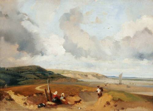centuriespast:  Sea Coast, the Dunes Richard Parkes Bonington (1802–1828) Norfolk Museums Service 