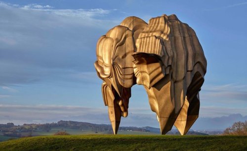 contemporary-art-blog:Tony Cragg, Caldera 2008, at the Yorkshire Sculpture park, 2017