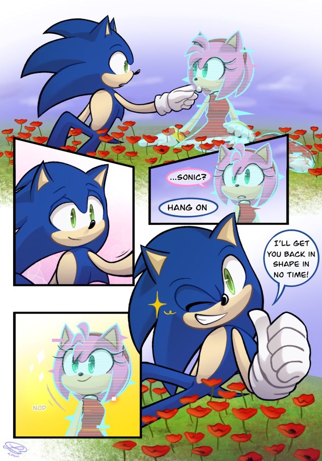 Sonic Frontiers Comic Fanart, Amy's Memory Tokens