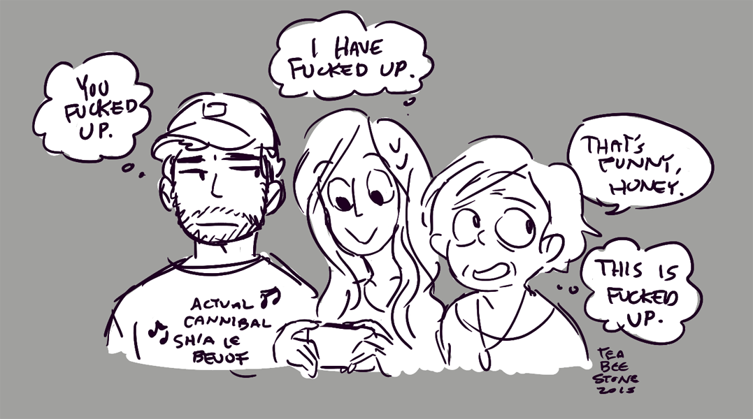teabeestone:  This past RT Podcast doodles!! (06 01 2015)1. Gus is stubborn over