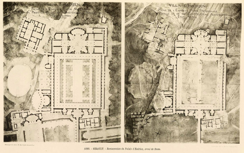 archimaps: Plans of a hypothetical restoration of Hadrian’s Palace, Rome