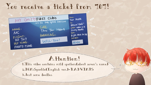 -Welcome To My Space Travel! This Comic Based On 707’s Ticket Which Created By Cheritz. You Could Watching