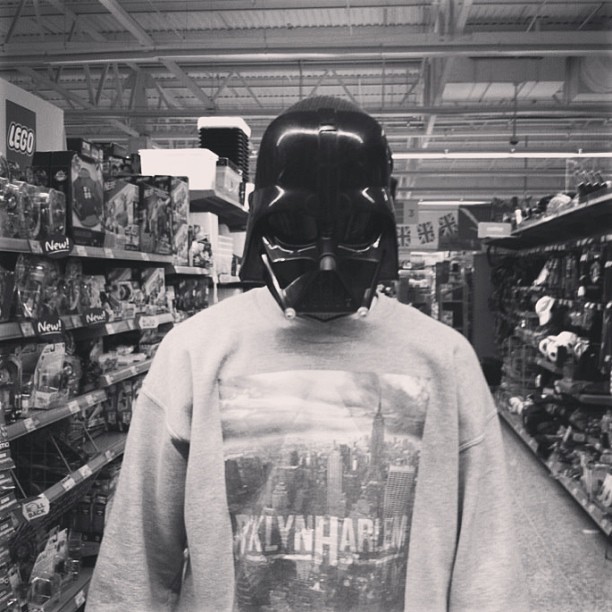 teawiththomas:  Darth Thomas. #me #self #mask #starwars #vador #darth #sith #asda