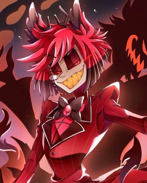 Finally finished my fanart of Alastor! My fave character from Hazbin Hotel~