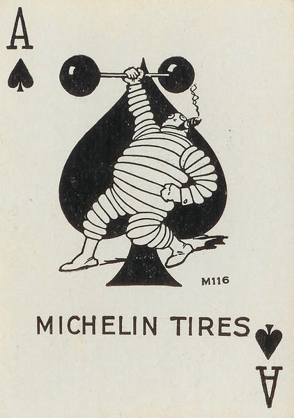 Michelin card game, 1920. This incentive was given to good customers in the USA. Via bibimageThe Mic