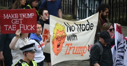 lost-carcosa: Scotland dug out the welcome signs for trump.