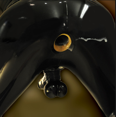 rubbermadness:  This RUBBER-SLUT’S  SPERM-HOLE for rubber Masters and Tops  of