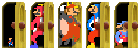 suppermariobroth:  In Super Mario Maker, knocking on a door in Edit Mode will randomly