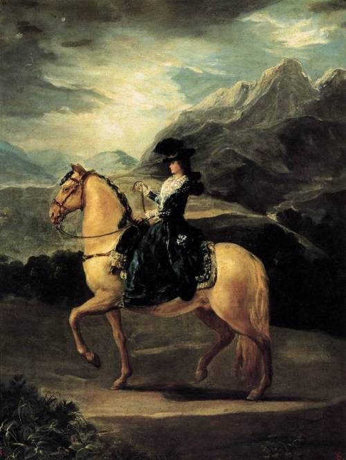 Francisco Goya, Portrait Of Maria Teresa De Vallabriga On Horseback, 1783.