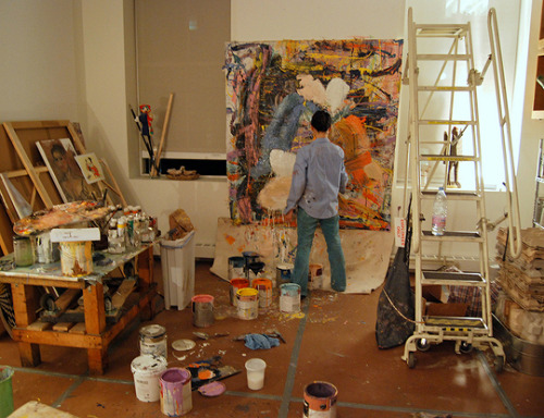stevemcqueened:Lucy Liu in her art studio