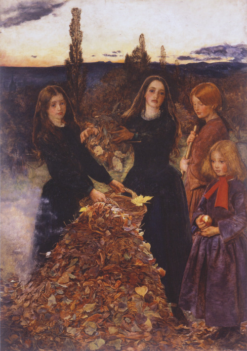 saveflowers1:  Art by John Everett Millais (1856) - “Autumn Leaves.”