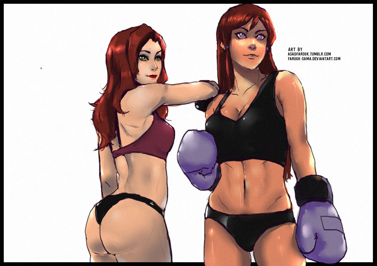 asadfarook:  Boxing Korrasami. Got the idea after I saw this reference photos of