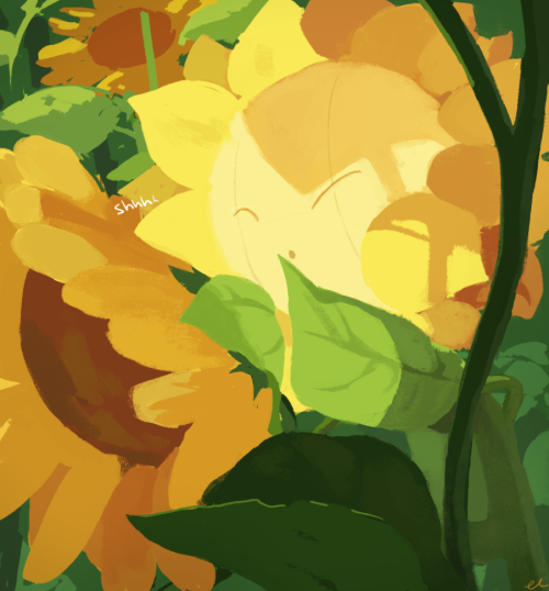 pokedump: 192 - Sunflora It converts sunlight into energy. In the darkness after sunset, it closes i