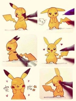 clummzzy:  Drawing Pikachu