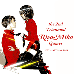 rivamikaweek:  It’s that time of the year again where RivaMika shippers come together to show support to this ship. Give RivaMika some love by contributing any form of art that is of your own creation (gifs, graphics, picspams, fanarts, fanfics, cosplays,