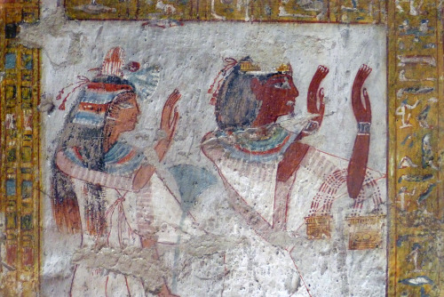 Murals from the tomb of Neferrenpet, scribe of the Treasury in the Estate of the Temple of Amun-Re, 