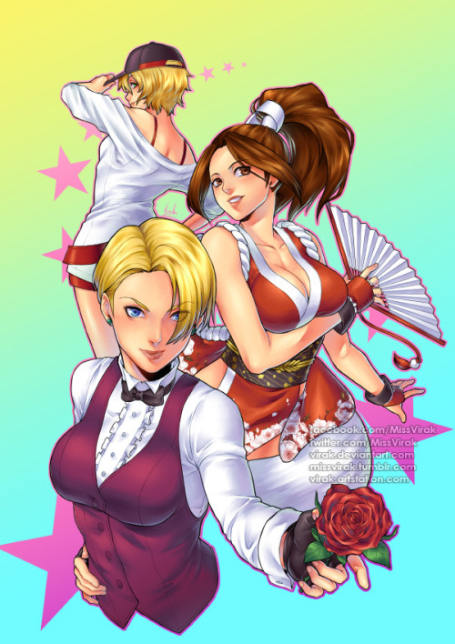 My new fanart, The King of Fighters XIV: Women Fighters Team :)