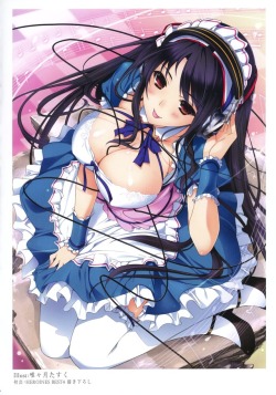 k-books iizuki tasuku cleavage headphones thighhighs | #261408 | yande.re