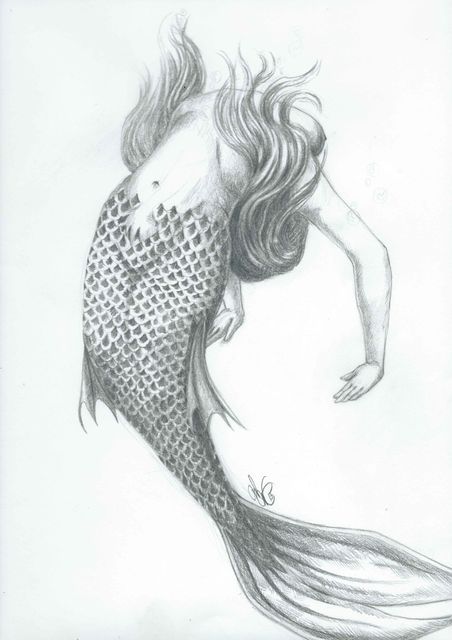 mikovitch:  Drawing, The Deep sea flip. Art, Mermaid, Sketch by Michael on EyeEm