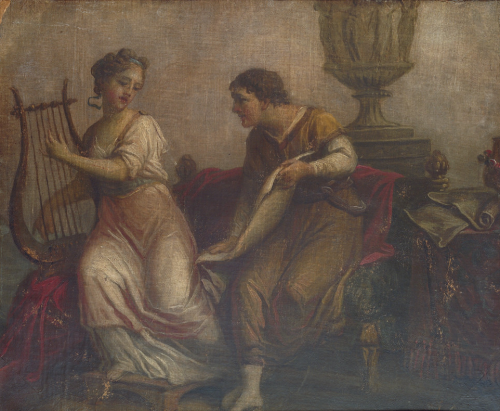 didoofcarthage:Sappho with the Lyric Poet Alcaeus, Lesbia with the Poet Catullus, and The Poet Calli